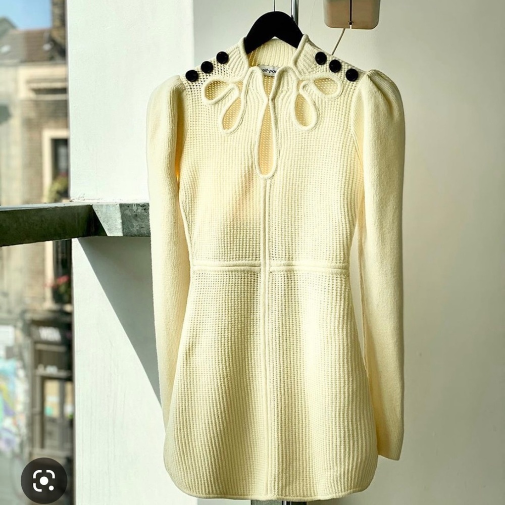 Self Portrait Ivory Knit Tunic | Sz Large